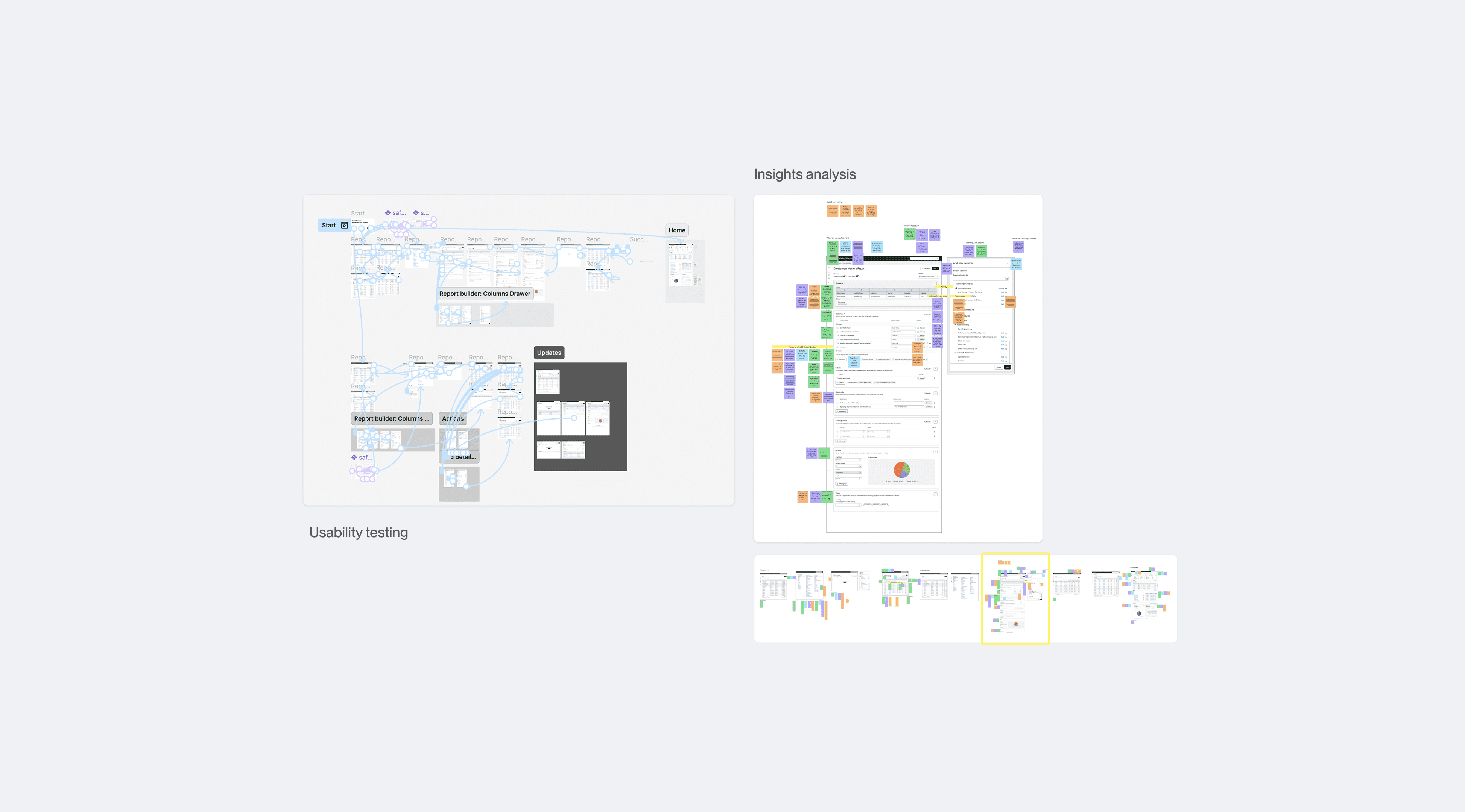 Legal Tracker usability testing of the report builder