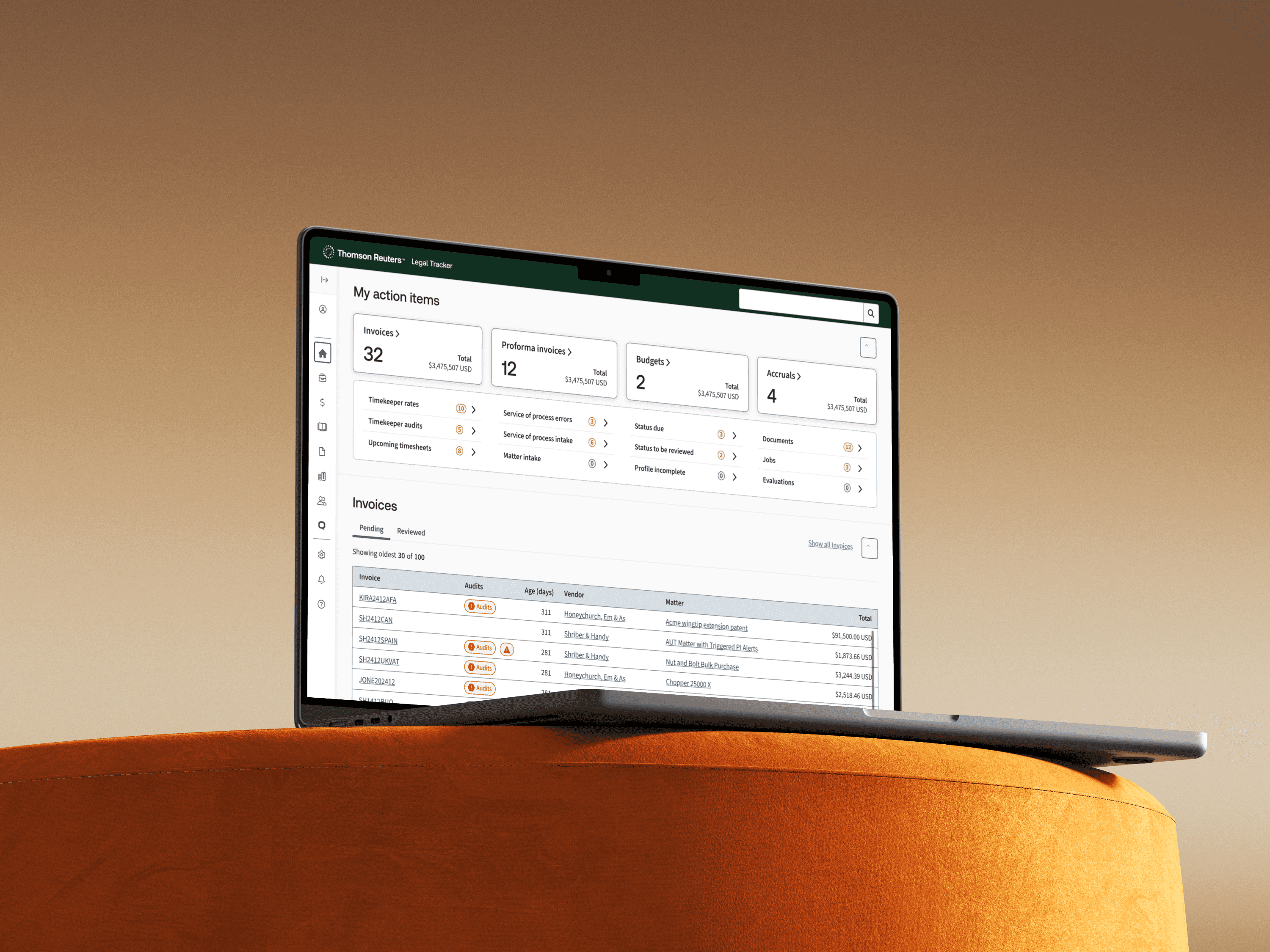 Legal Tracker redesigned, customizable homepage