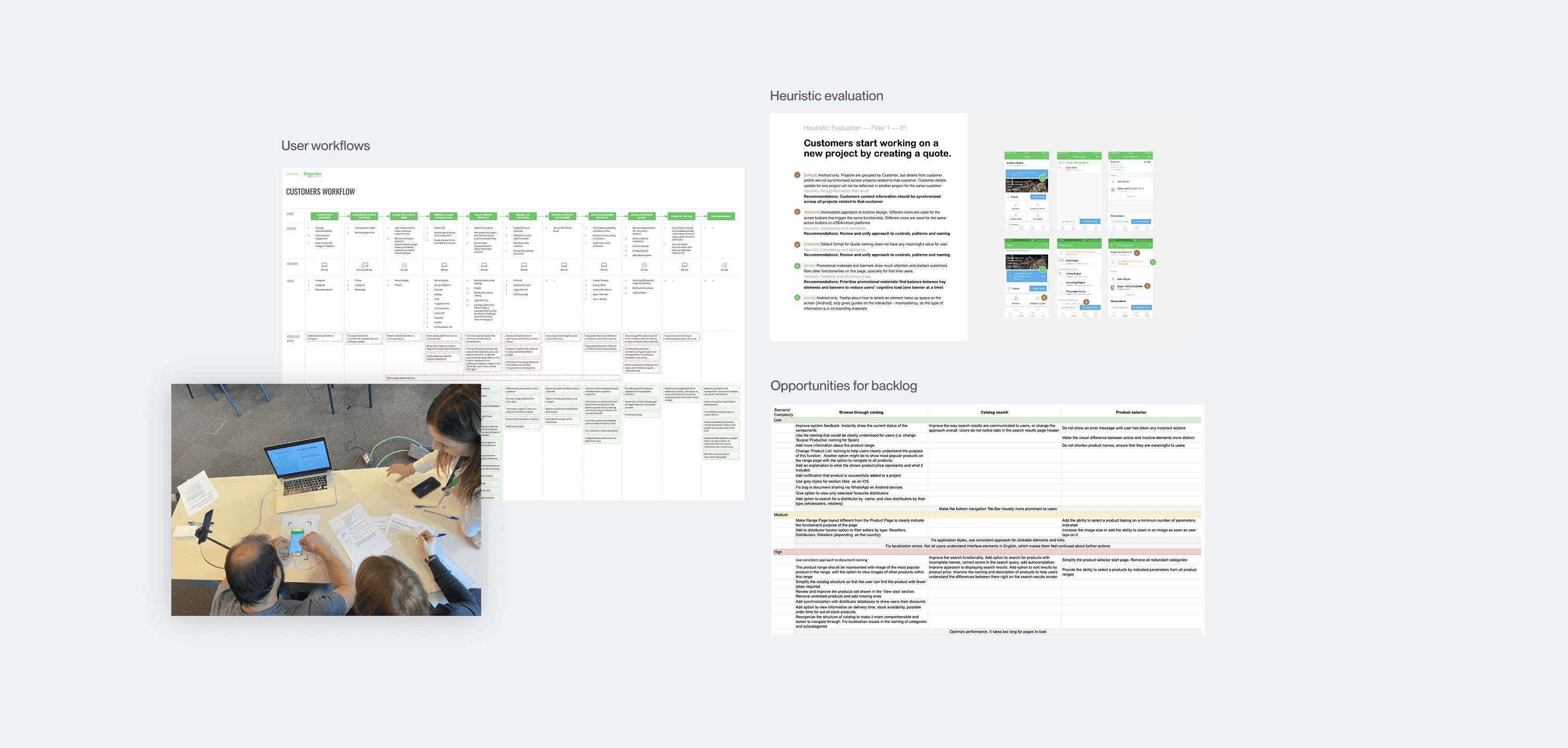 Research round 1: journey maps, analytics, and user testing artifacts